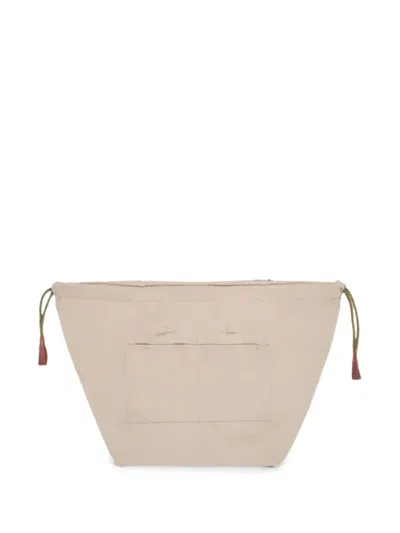Dragon Diffusion Drawstring Clutch Bag In Neutral