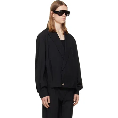 Balmain Black Wool 2-button Jacket In Black
