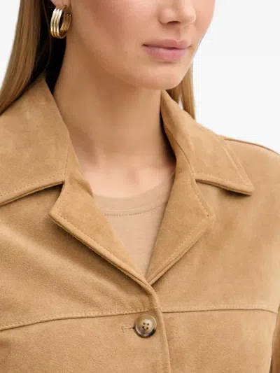 Vicolo Button-up Patch-pocket Jacket In Brown