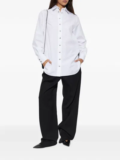 Stella Mccartney Press-stud Oversized Shirt In White