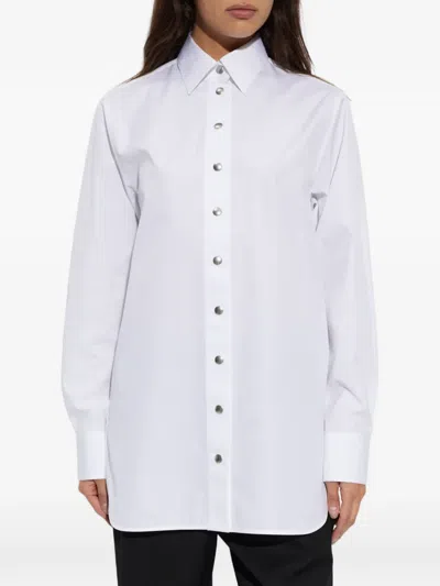 Stella Mccartney Press-stud Oversized Shirt In White