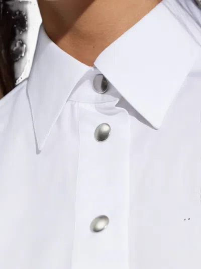 Stella Mccartney Press-stud Oversized Shirt In White