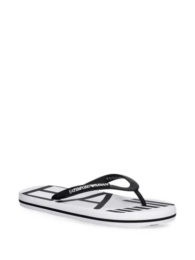 Ea7 Logo-lettering Flip-flops In Multi