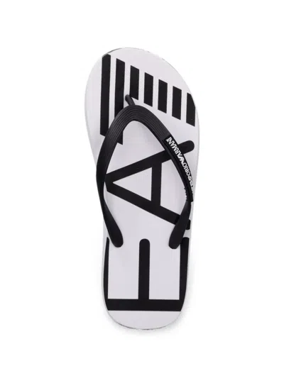 Ea7 Logo-lettering Flip-flops In Multi