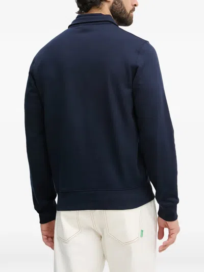 Lacoste Quarter-zip Sweatshirt In Blue