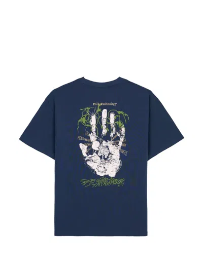 Brain Dead Earth Defense T-shirt In Blue