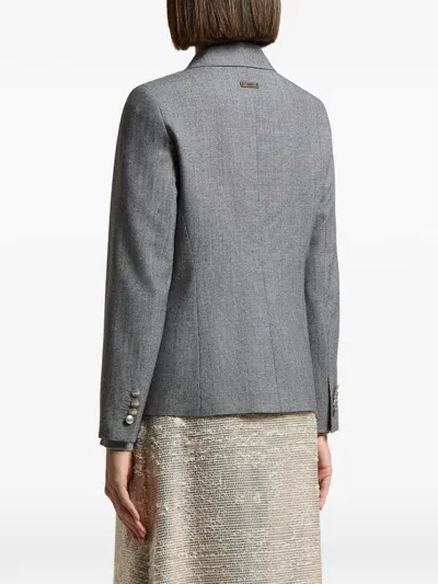 Peserico Double-breasted Blazer In Multi