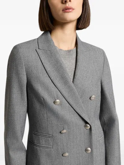 Peserico Double-breasted Blazer In Multi