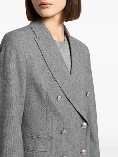 Peserico Double-breasted Blazer In Multi