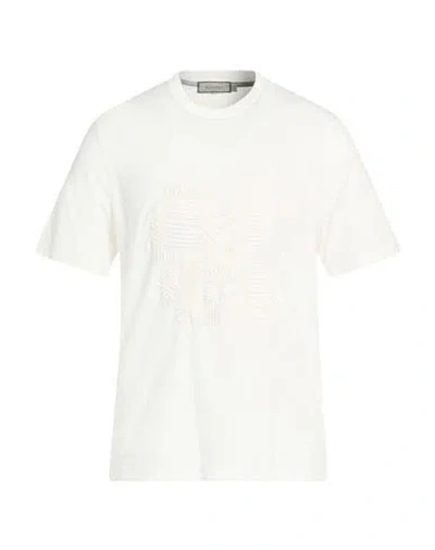 Canali Crew-neck Cotton T-shirt In White