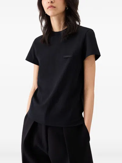 Jacquemus Womens Black Le T-shirt Grosgrain-logo Cotton-jersey T-shirt In Black