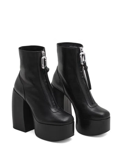 Marc Jacobs The Gigi Platform Ankle Boots In Black