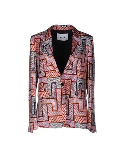 Msgm Blazer In Fuchsia