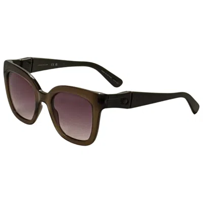 Longchamp Ladies Brown Rectangular Sunglasses Lo793s In Gold