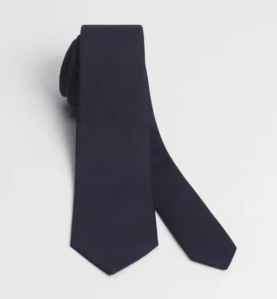 Dior Cd Icon Silk Tie In Blue