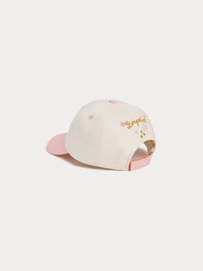 Bonpoint Arnold Cherry Embroidered Baseball Cap In White