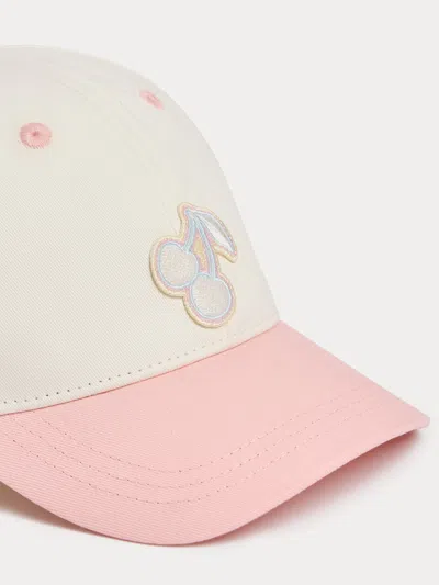 Bonpoint Arnold Cherry Embroidered Baseball Cap In White