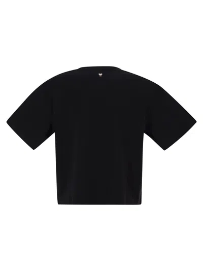 Weekend Max Mara Floral Pattern T-shirt In Black