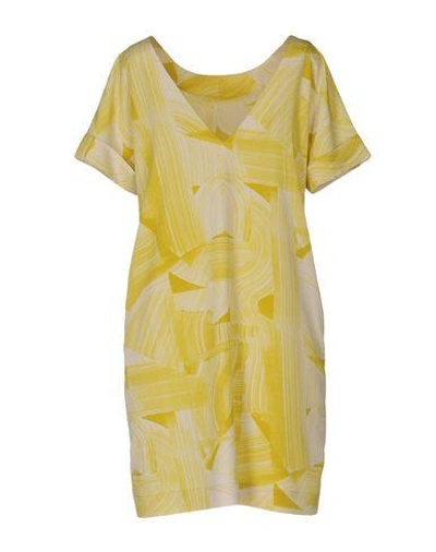 Shop Essentiel Antwerp Short Dresses In Yellow