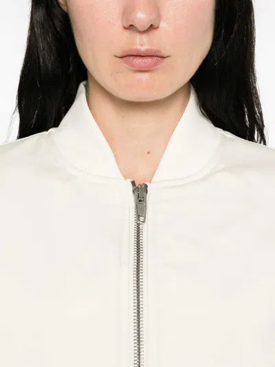 Balenciaga Cropped Bomber Jacket In Technical Faille In Neutral