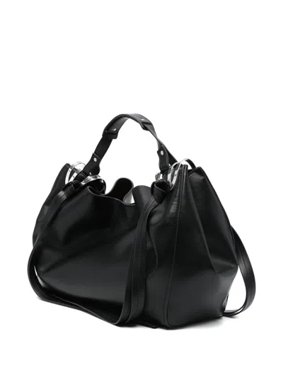 Diesel Knot Medium Handbag In Black