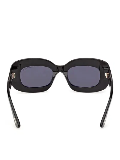 Tom Ford Islay 50mm Small Rectangular Sunglasses In Black