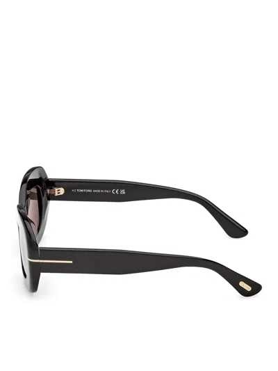 Tom Ford Islay 50mm Small Rectangular Sunglasses In Black
