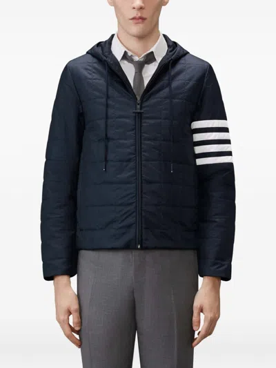 Thom Browne Short Down Jacket In Blue