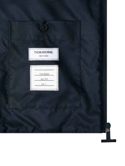 Thom Browne Short Down Jacket In Blue