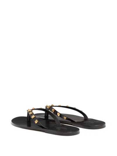 Valentino Garavani Black Cp Leather Sneakers In Black