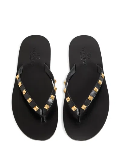 Valentino Garavani Black Cp Leather Sneakers In Black