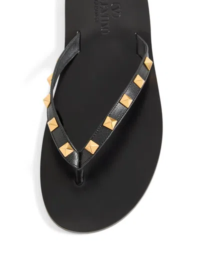 Valentino Garavani Black Cp Leather Sneakers In Black
