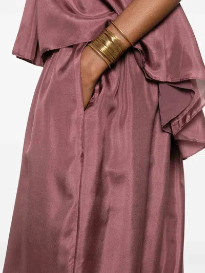 Zimmermann Brown Relaxed Drawstring Pants In Purple