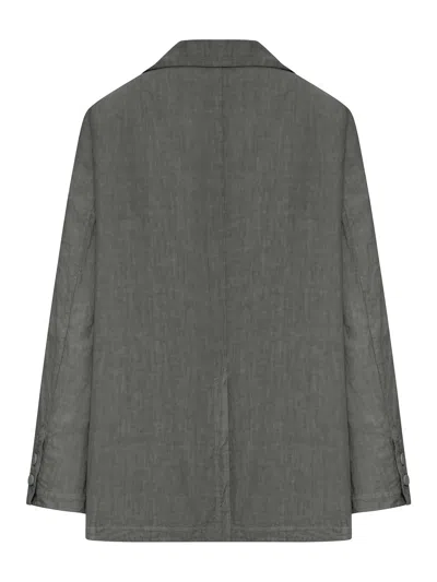 Transit Single-breasted Linen Jacket In Black