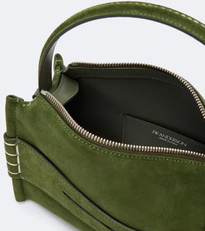 Jw Anderson W Anderson Womens Khaki Loafer Suede Shoulder Bag In Green