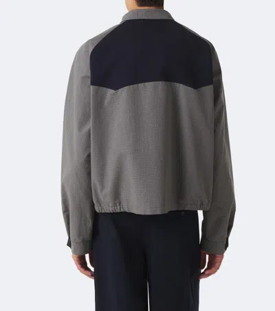 Miu Miu Gingham Cotton Jacket In Multi