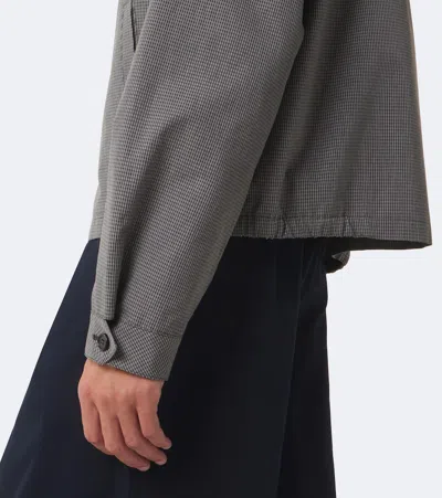 Miu Miu Gingham Cotton Jacket In Multi