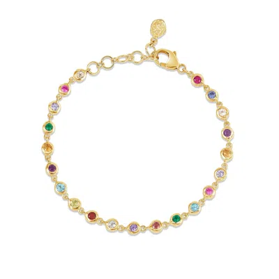 Dower & Hall Array Gemstone Line Bracelet In Multi