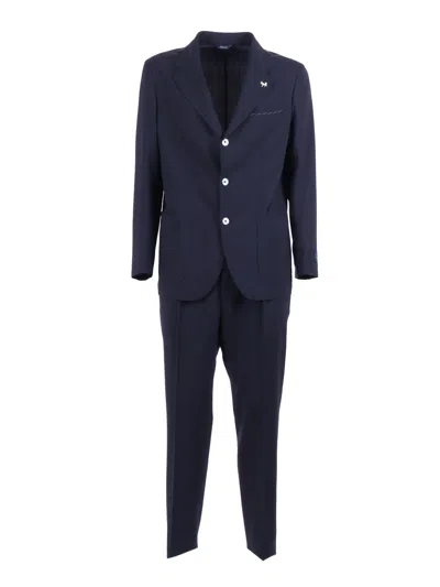 Tombolini Zero Gravity Single-breasted Wool Suit In Blue