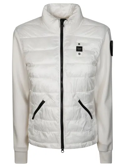 Blauer Biker Zip-up Quilted Jacket In White