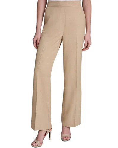 Halston Wide Leg Pull-on Trouser In Brown