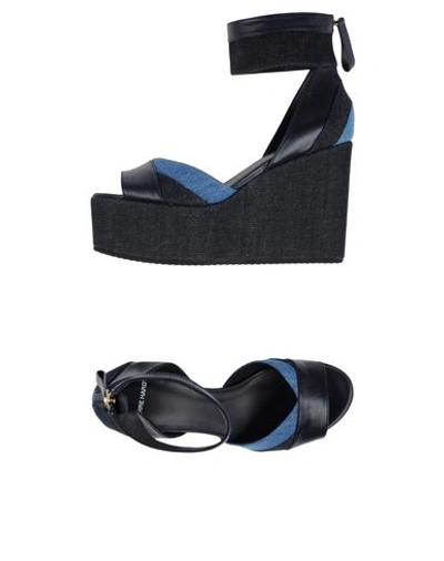 Shop Pierre Hardy Sandals In Dark Blue