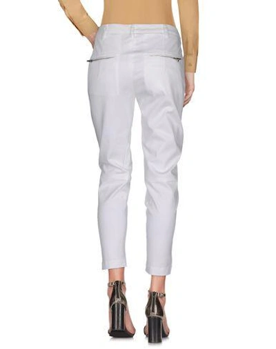 Shop Dondup Woman Pants White Size 8 Cotton, Elastane