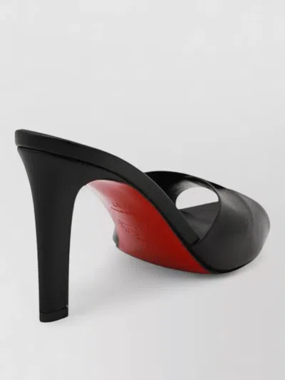 Christian Louboutin Fanny Slide Leather Heeled Mules 85 In Black