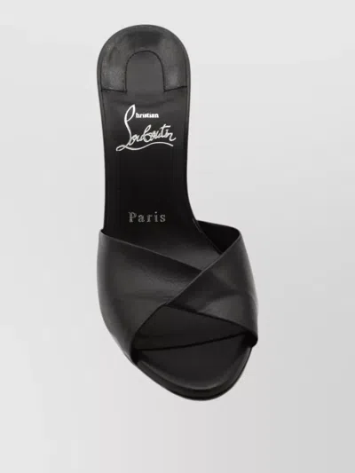 Christian Louboutin Fanny Slide Leather Heeled Mules 85 In Black