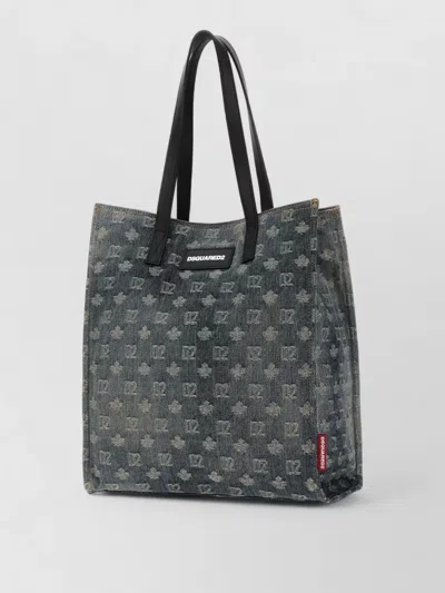 Dsquared2 Denim D2 Tote Bag All Over Pattern