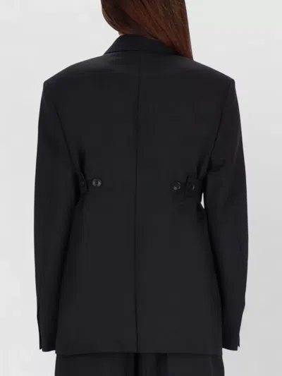Alexander Wang Structured Oversized Black Jacket With Tailored Fit And Notch Lapel In Blue