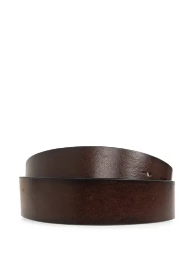 Dsquared2 Plaque-buckle Leather Belt In Brown