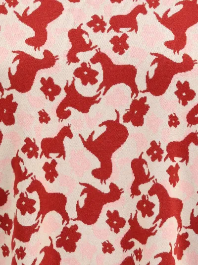 Weekend Max Mara Loral-pattern Sweater In Red