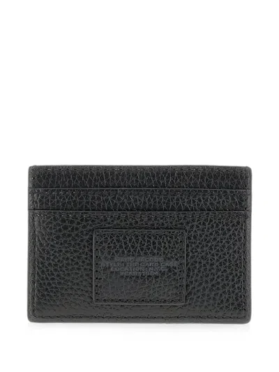 Marc Jacobs Black Card-holder With Embossed Logo In Leather Woman In Black